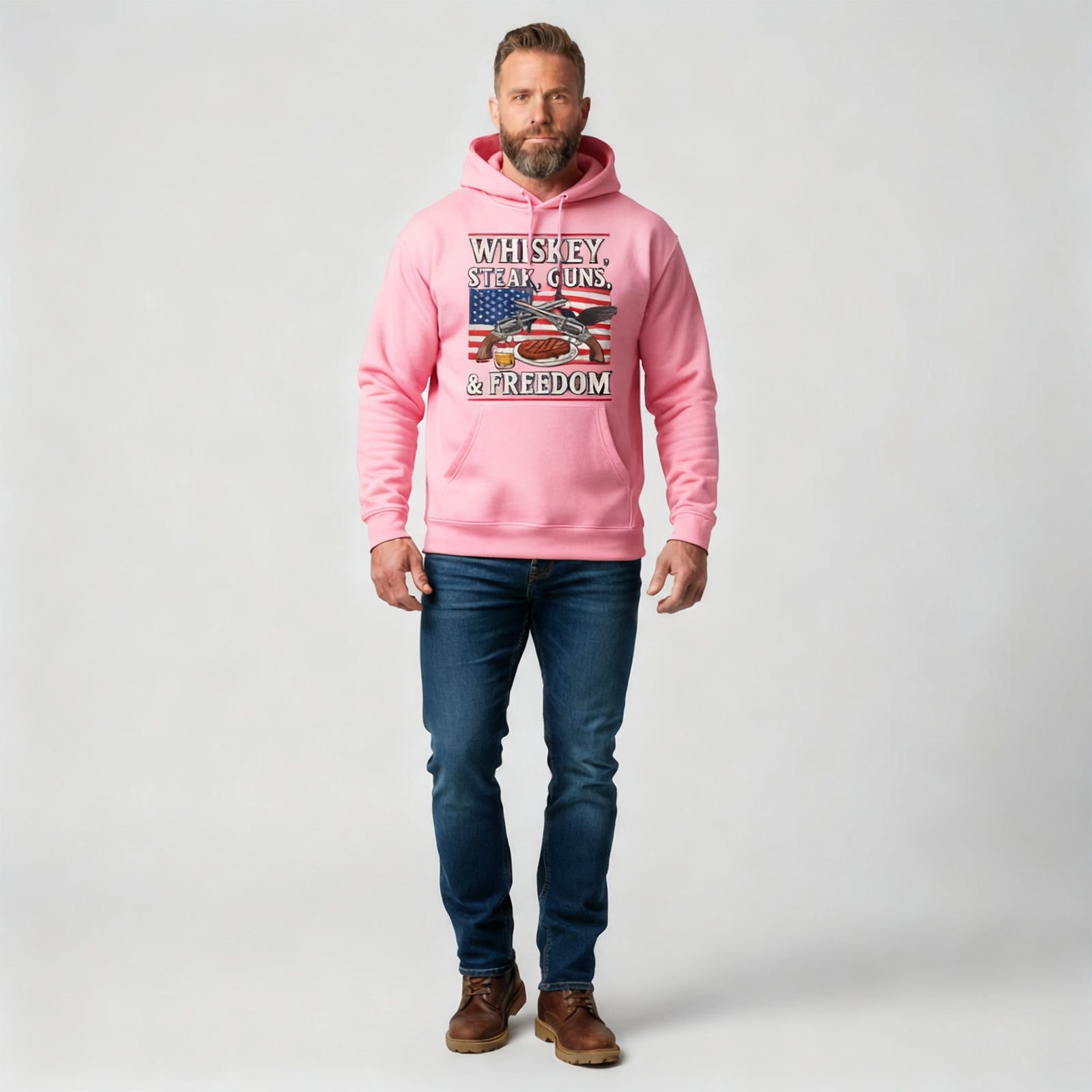 Whiskey, Steak, Guns, & Freedom Hoodie
