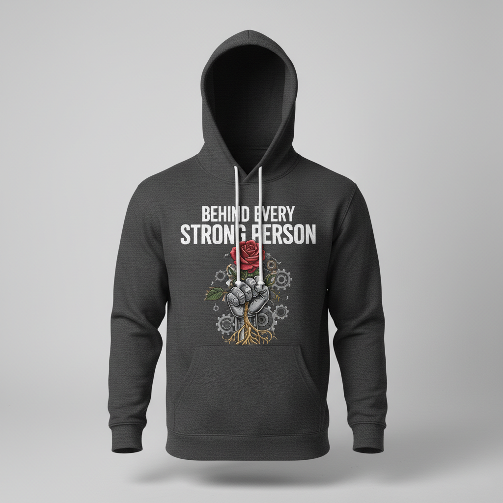 Behind Every Strong Person Hoodie