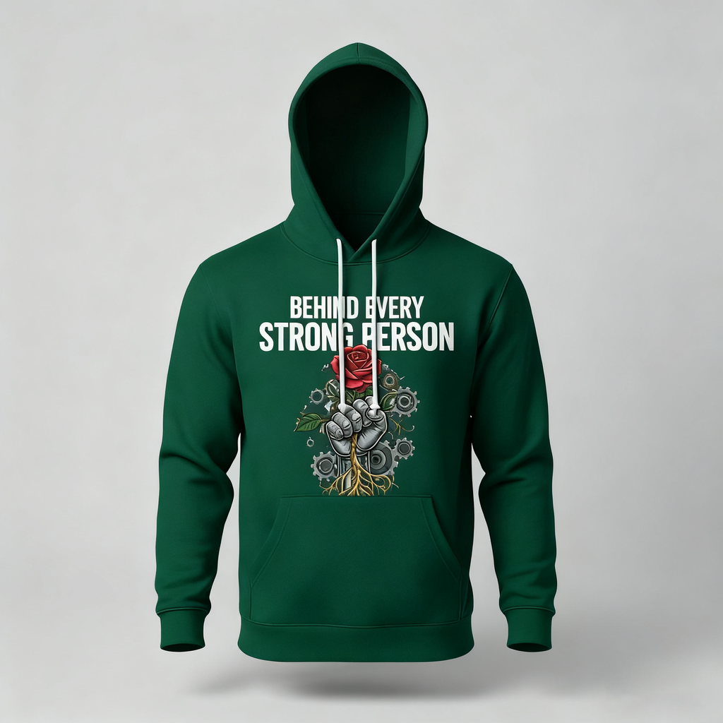 Behind Every Strong Person Hoodie