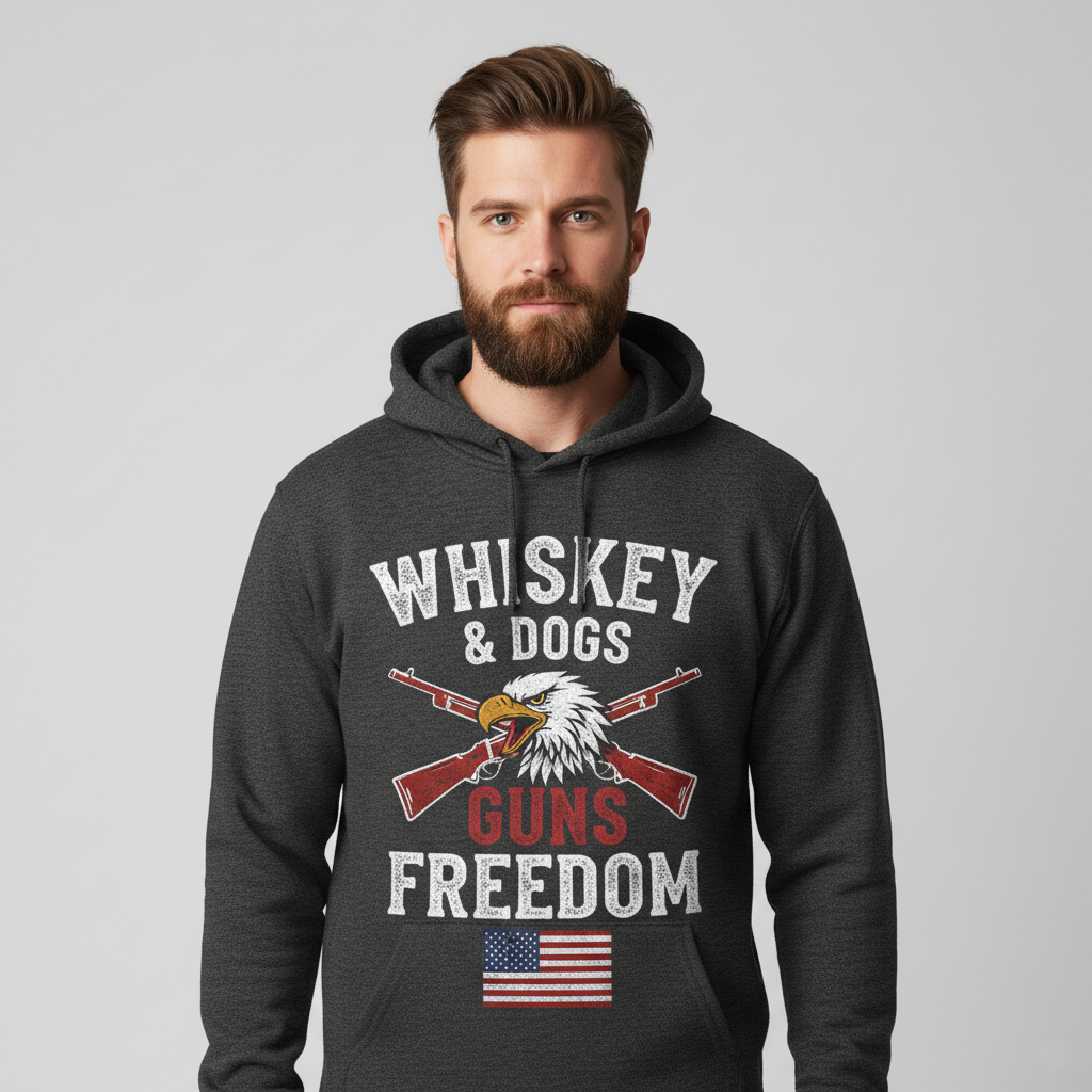 Whiskey, Dogs, Guns, & Freedom Hoodie