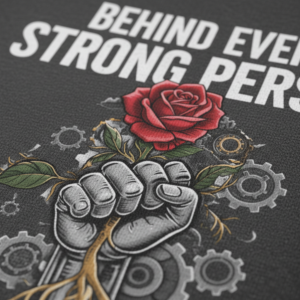 Behind Every Strong Person Hoodie